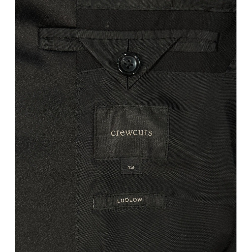 J.Crew Crewcuts Ludlow Boys Tuxedo Jacket$298 Italian Wool #34245 Black Size 12 - Picture 10 of 15